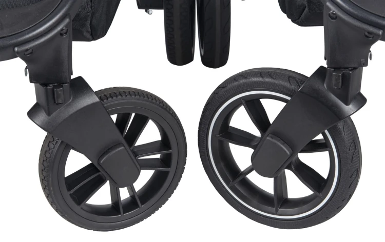 Wózek spacerowy Muuvo Quick 2.0 (porównianie kół starego i nowego modelu)