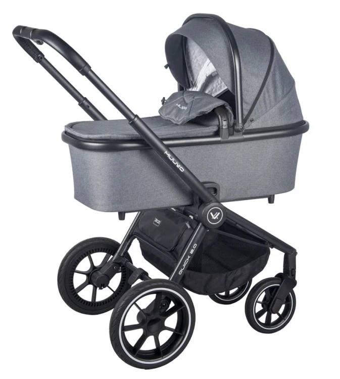 Wózek wielofunkcyjny Muuvo Quick 2.0 Carbon Graphite z gondolą XL
