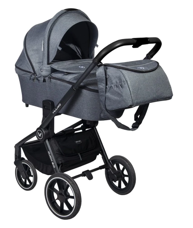 Wózek wielofunkcyjny Muuvo Quick 2.0 Carbon Graphite z gondolą standard