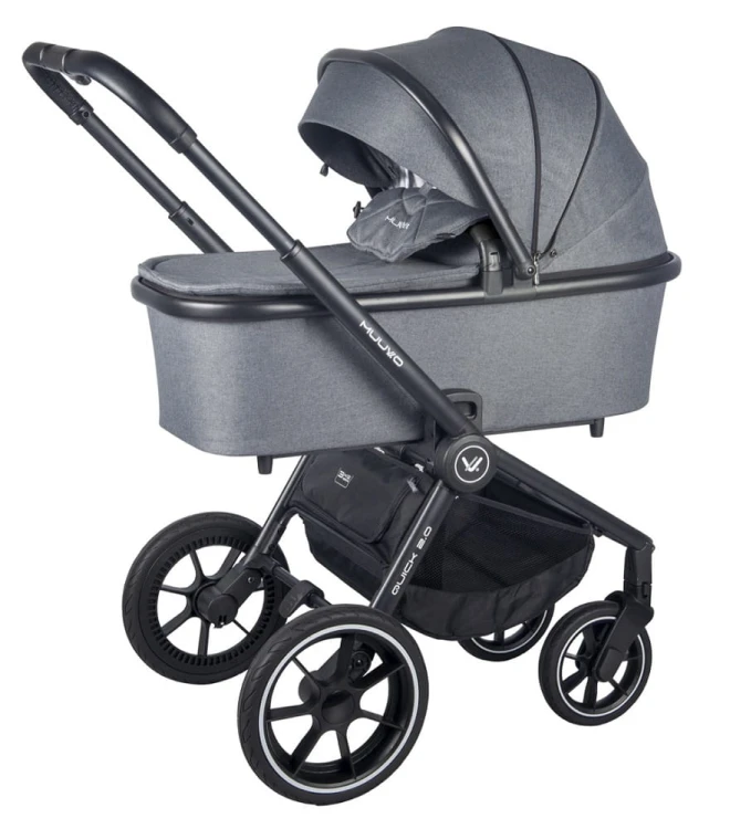 Wózek wielofunkcyjny Muuvo Quick 2.0 Carbon Graphite z gondolą XL