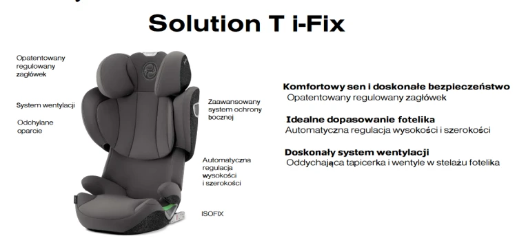 Fotelik samochodowy Cybex Solution T i-Fix 15-50kg Mirage Grey