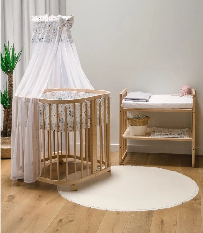 Łóżeczko Waldin 7w1 z materacem Natural