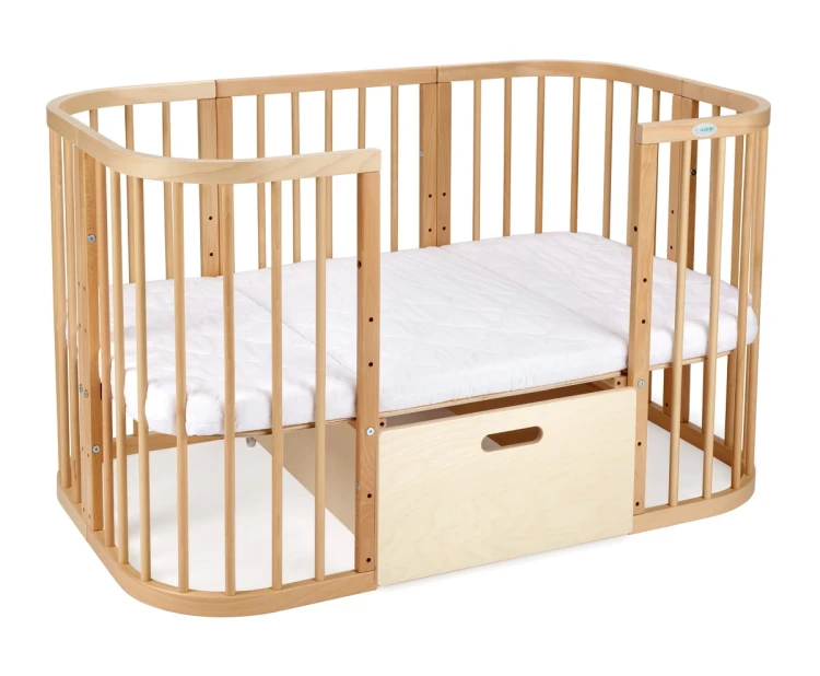 Łóżeczko Waldin 7w1 z materacem Natural (szuflada - opcja dodatkowo płatna)