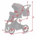 Wózek wielofunkcyjny Milu Kids Bacio (wymiary)