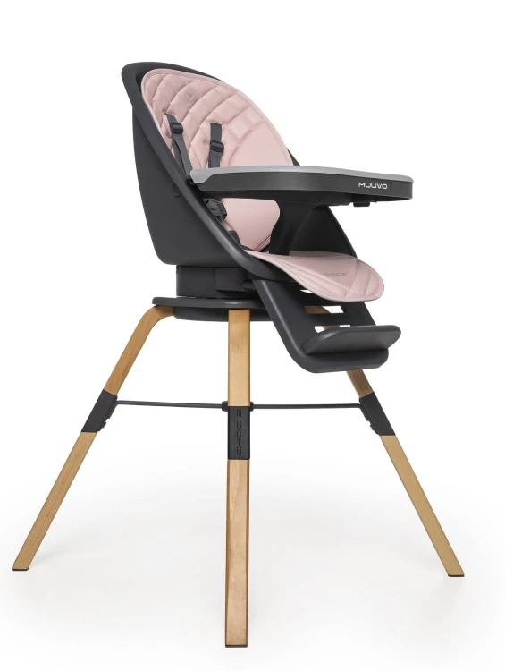 Krzesełko do karmienia Muuvo Choc 2 Powder Pink