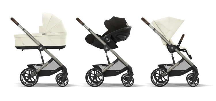 Wózek wielofunkcyjny Cybex Balios S Lux Seashell Beige TPE (z opcjonalnym fotelikiem do kupienia osobno)
