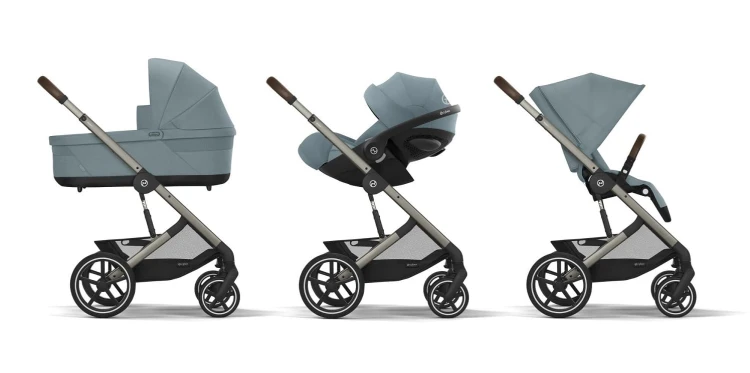 Wózek wielofunkcyjny Cybex Balios S Lux Stormy Blue TPE (z opcjonalnym fotelikiem do kupienia osobno)