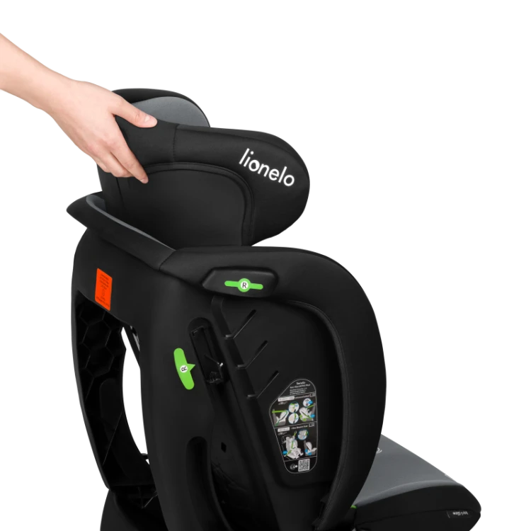 Fotelik samochodowy Lionelo Izzy i-Size 0-36kg Black Grey