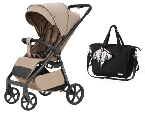 Wózek spacerowy Carrello Bravo Carbon Frost Beige + Torba Babyono