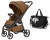 Wózek spacerowy Carrello Bravo Carbon Ginger Beige + Torba Babyono