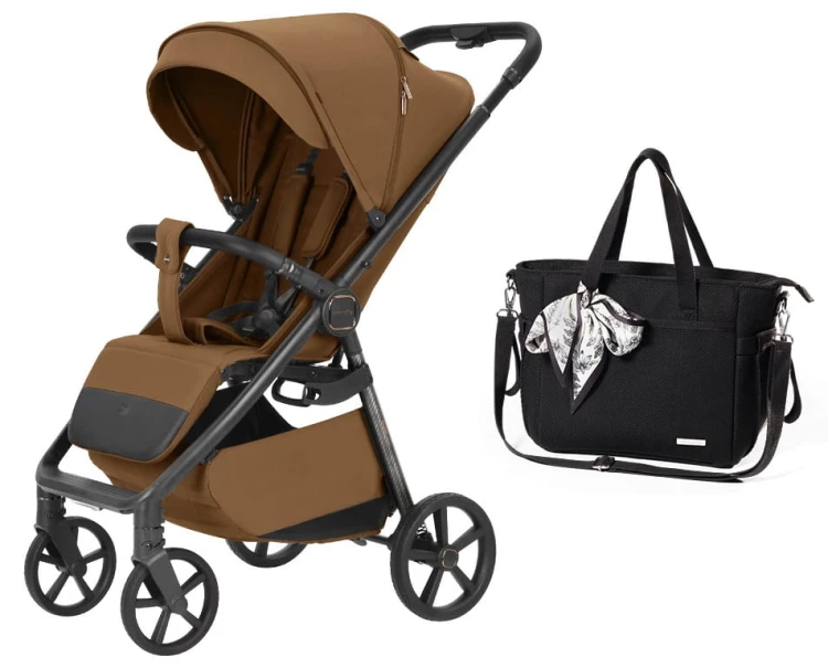 Wózek spacerowy Carrello Bravo Carbon Ginger Beige + Torba Babyono