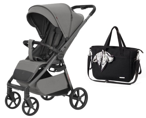 Wózek spacerowy Carrello Bravo Carbon Extreme Grey + Torba Babyono