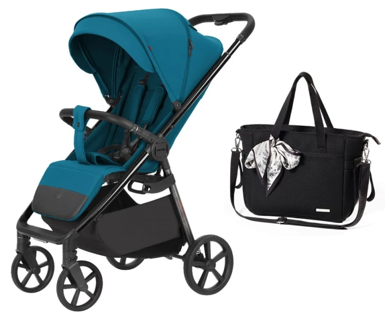 Wózek spacerowy Carrello Bravo Carbon Marlin Blue + Torba Babyono