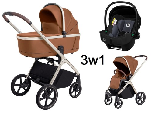 Wózek wielofunkcyjny Carrello Vector Coral Orange + fotelik Lionelo Astrid