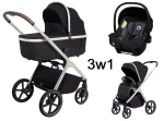 Carrello Vector 3w1 Pearl Black CRL-6550 + fotelik Lionelo Astrid  