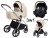 Wózek wielofunkcyjny 3w1 Carrello Vector Seashell Beige + fotelik Lionelo Astrid