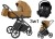 Wózek wielofunkcyjny 3w1 Carrello Vector Golden Beige + fotelik Lionelo Astrid