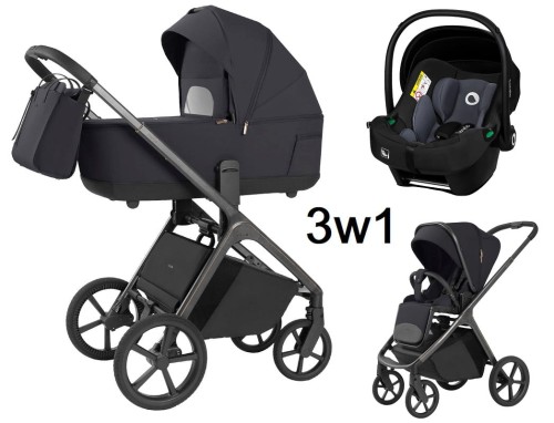 Wózek wielofunkcyjny 3w1 Carrello Vector Shadow Black + fotelik Lionelo Astrid
