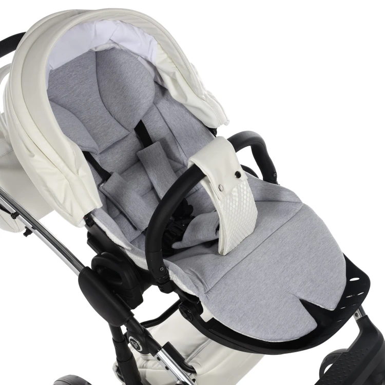 Wózek wielofunkcyjny Junama Fluo V3 Individual 15 White/Silver