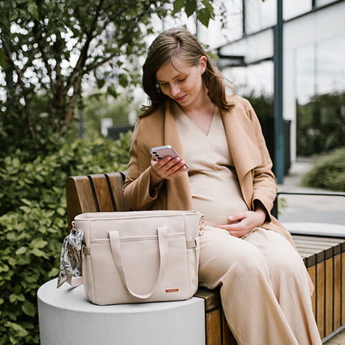 Torba dla mamy i do wózka Babyono Carmen beżowa