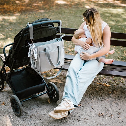 Torba dla mamy i do wózka Babyono Carmen szara