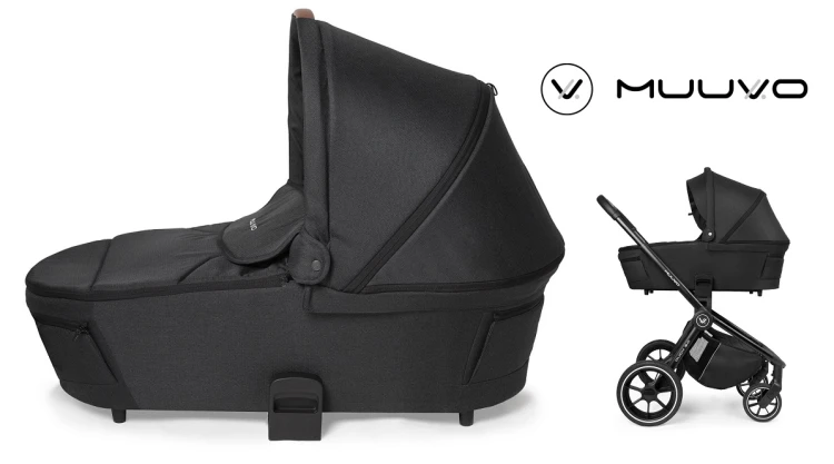 Gondola Muuvo Quick 3.0 Jet Black ( z opcjonalnym stelażem Quick 3.0)