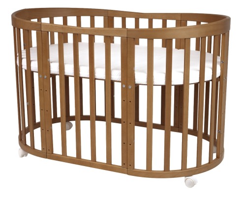 Łóżeczko Waldin Owalne 7w1 z materacem Vintage