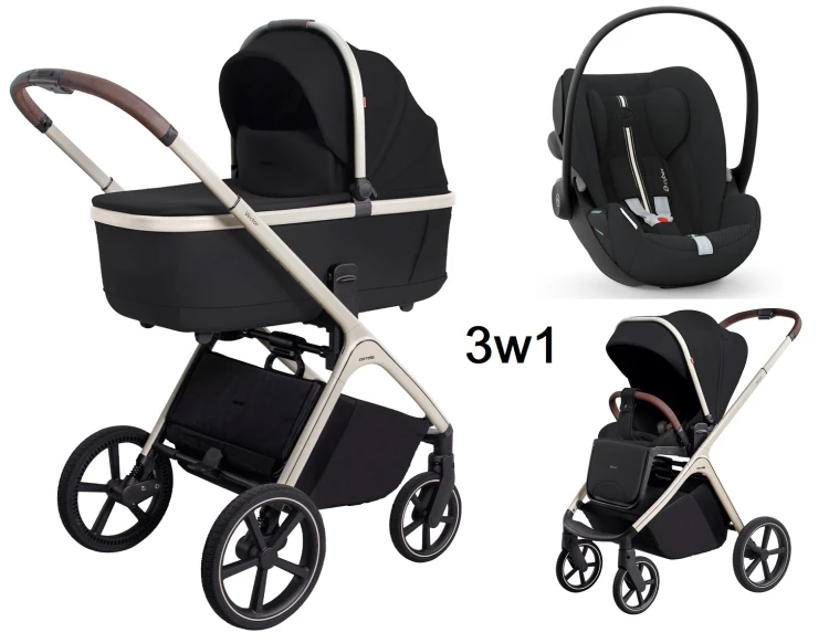 Carrello Vector Pearl Black + fotelik Cybex Cloud G+
