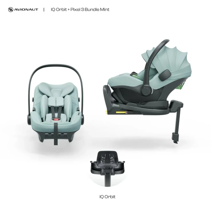 Fotelik samochodowy Avionaut Pixel 3 Mint 0-13kg z bazą IQ Orbit (do kupienia osobno)