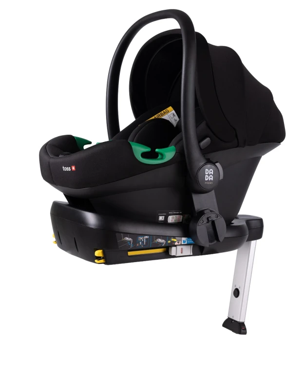 Fotelik samochodowy Dada Prams Toss 0-13kg Black+baza Isofix