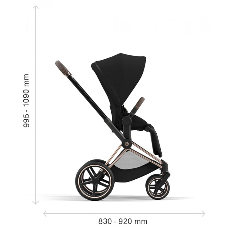Wózek wielofunkcyjny Cybex Priam 4.0 Rosegold  kolor Stardust Black Plus