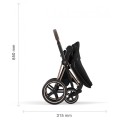 Wózek wielofunkcyjny Cybex Priam 4.0 Rosegold  kolor Stardust Black Plus