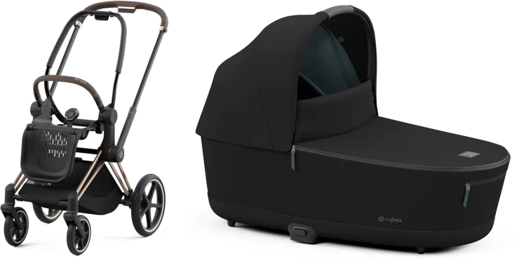 Wózek wielofunkcyjny 2w1 Cybex Priam 4.0 Rosegold kolor Deep Black