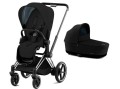 Wózek wielofunkcyjny 2w1 Cybex Priam 4.0 Chrome Black kolor Stardust Black Plus