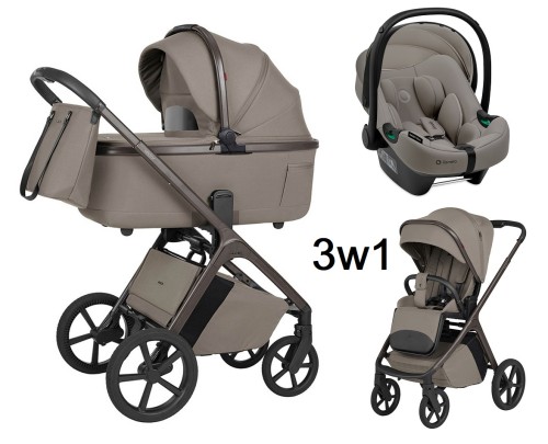 Wózek 3w1 Carrello Vector F Flannel Beige CRL-6700+fotelik Lionelo Astrid i-Size 0-13kg