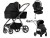 Wózek wielofunkcyjny Dada Prams 4w1 Flux Black+fotelik Lionelo Astrid Set plus i-Size+baza obrotowa